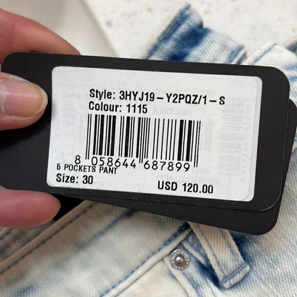 Armani Exchange (NEW) J19 Super Skinny side Slit size 30 in light denim - Picture 5 of 9